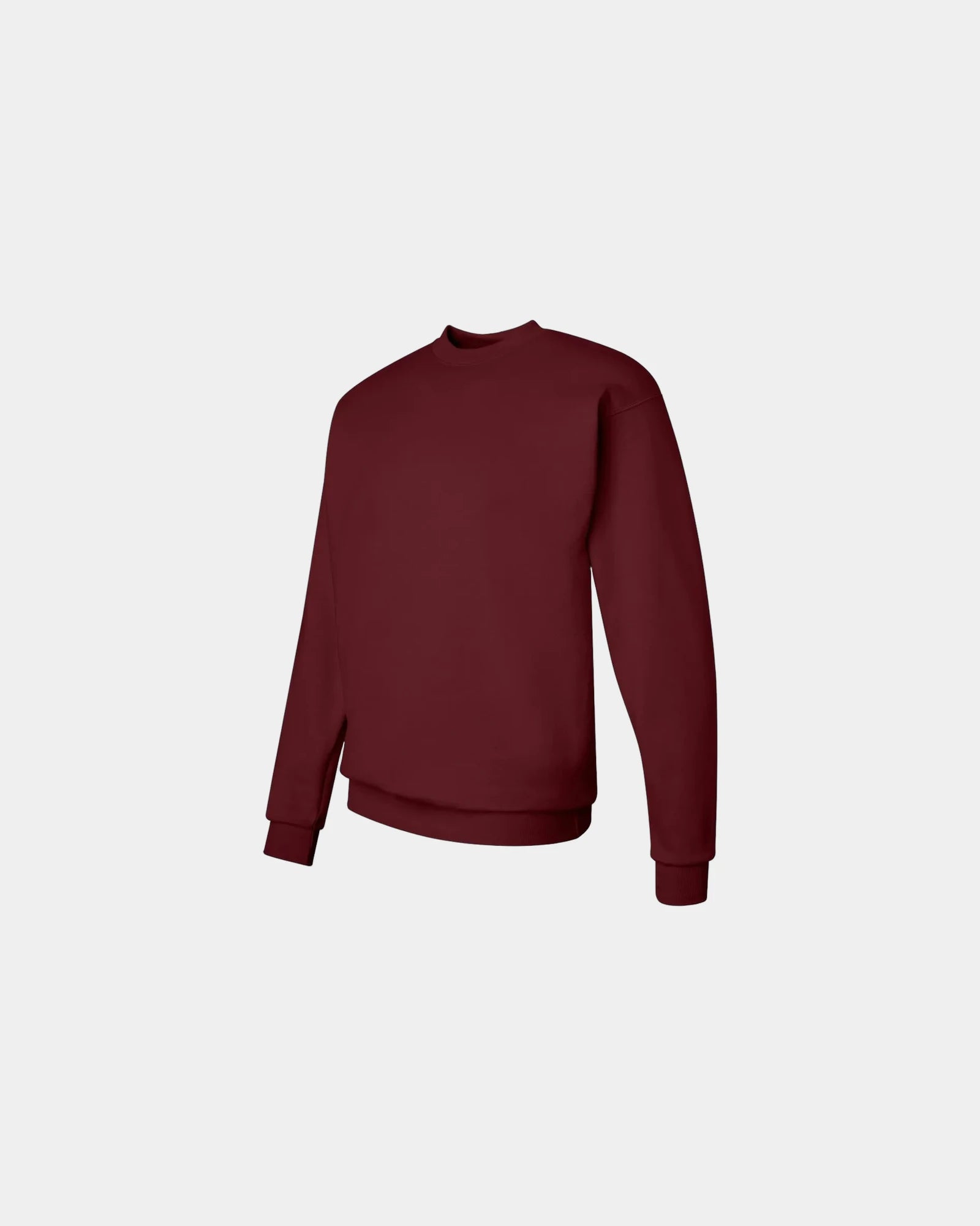 Custom midweight cotton-blend crewneck sweatshirt - Maroon