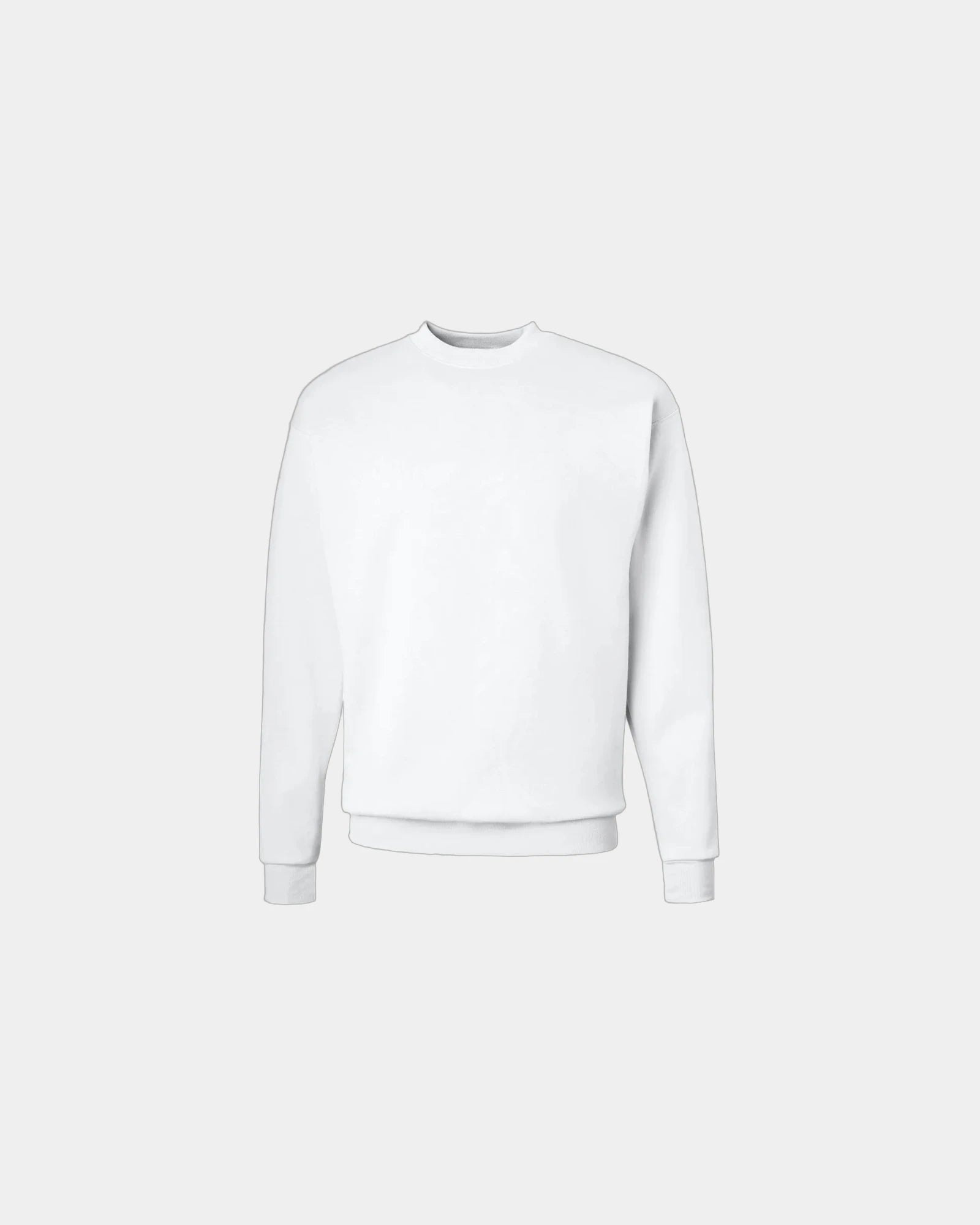 Custom midweight cotton-blend crewneck sweatshirt - White
