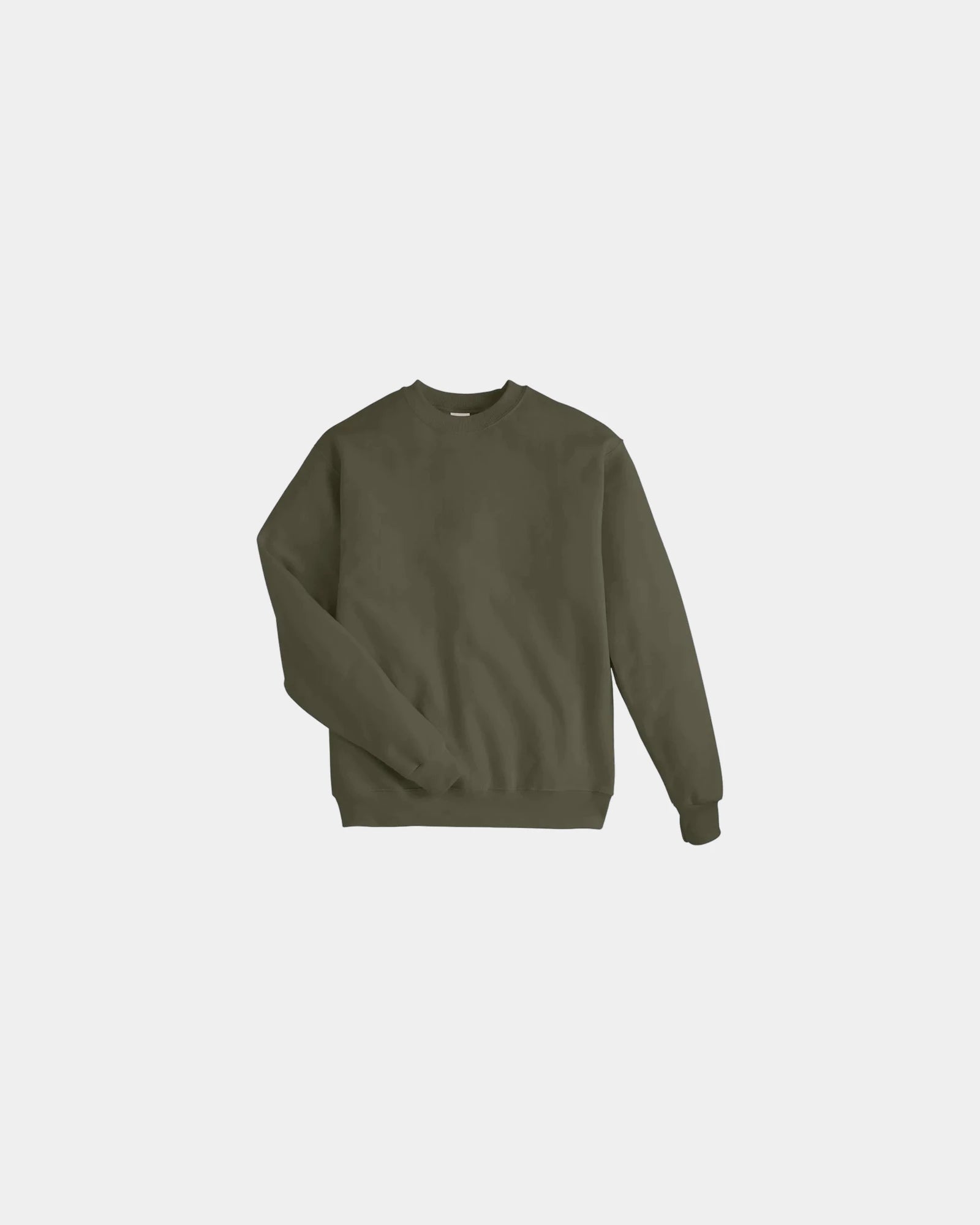 Custom midweight cotton-blend crewneck sweatshirt - Fatigue Green