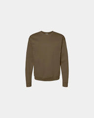 Custom midweight cotton-blend crewneck sweatshirt - Army Brown