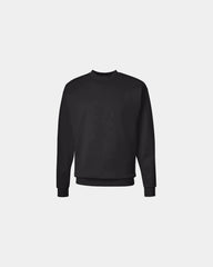 Custom midweight cotton-blend crewneck sweatshirt - Black