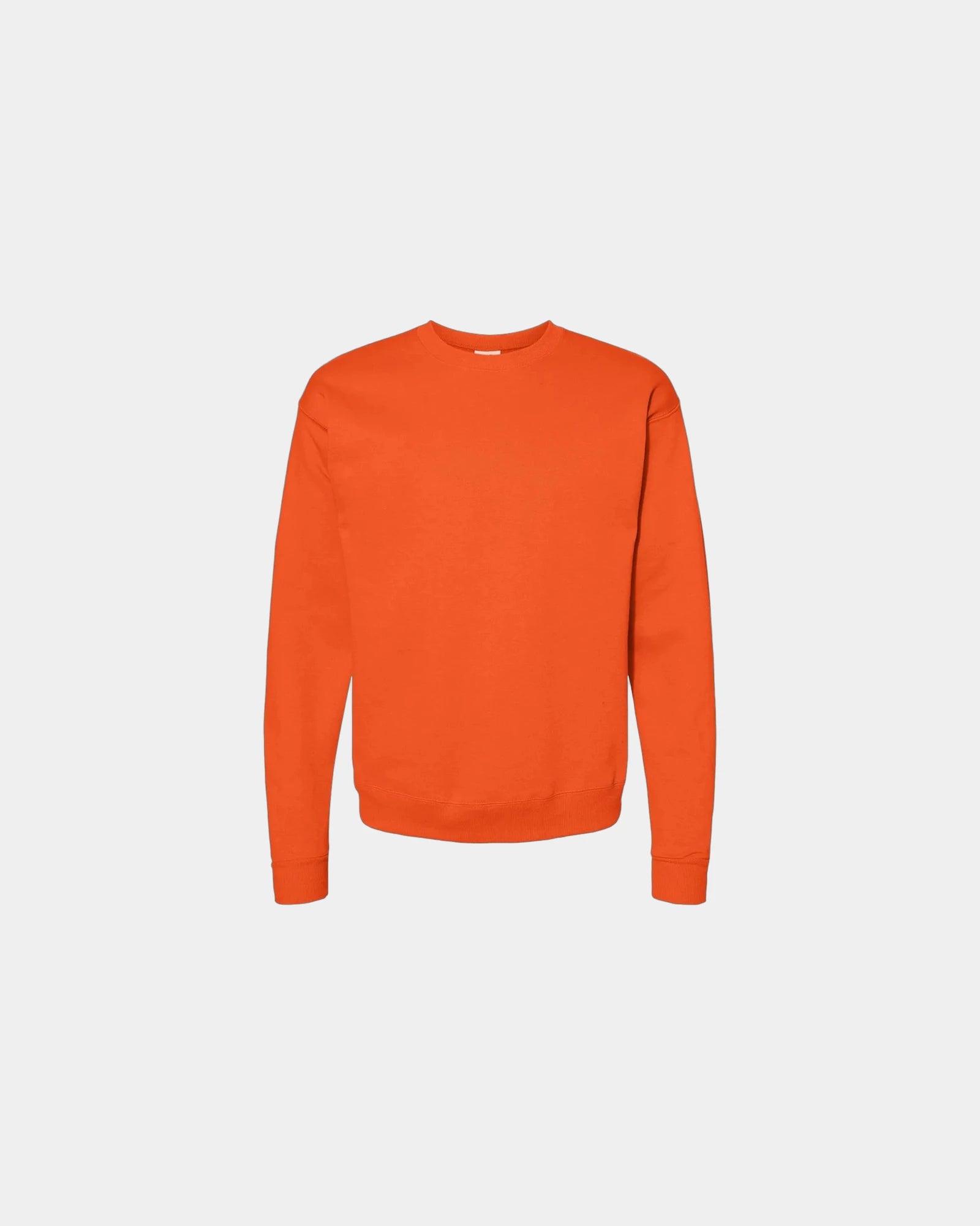 Custom midweight cotton-blend crewneck sweatshirt - Orange