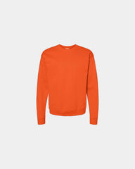 Custom midweight cotton-blend crewneck sweatshirt - Orange