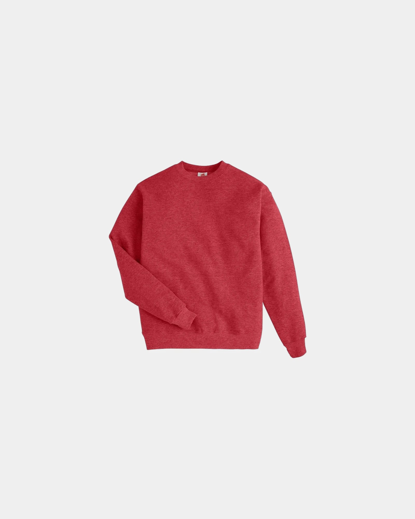 Custom midweight cotton-blend crewneck sweatshirt - Heather Red