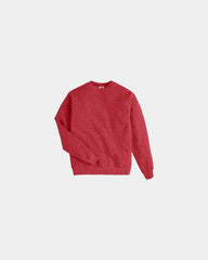 Custom midweight cotton-blend crewneck sweatshirt - Heather Red