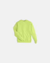 Custom midweight cotton-blend crewneck sweatshirt - Safety Green