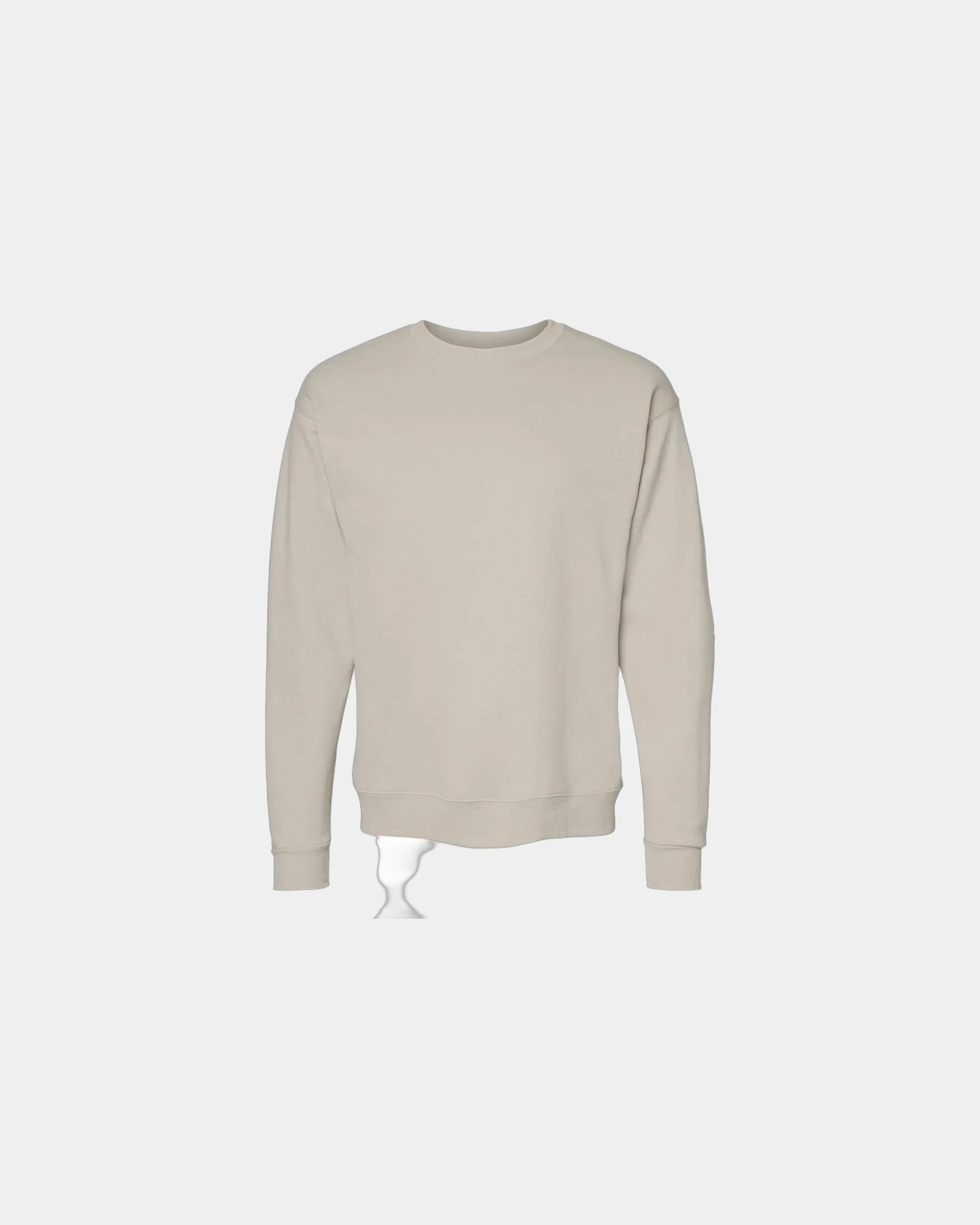 Custom midweight cotton-blend crewneck sweatshirt - Sand