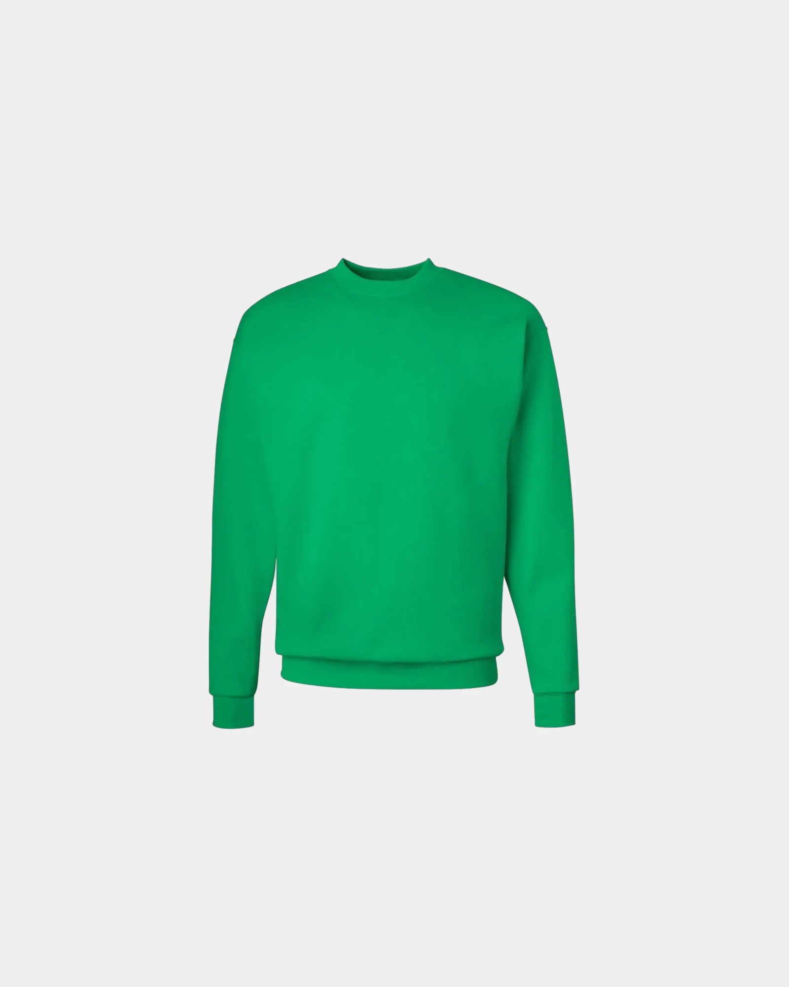 Custom midweight cotton-blend crewneck sweatshirt - Kelly Green