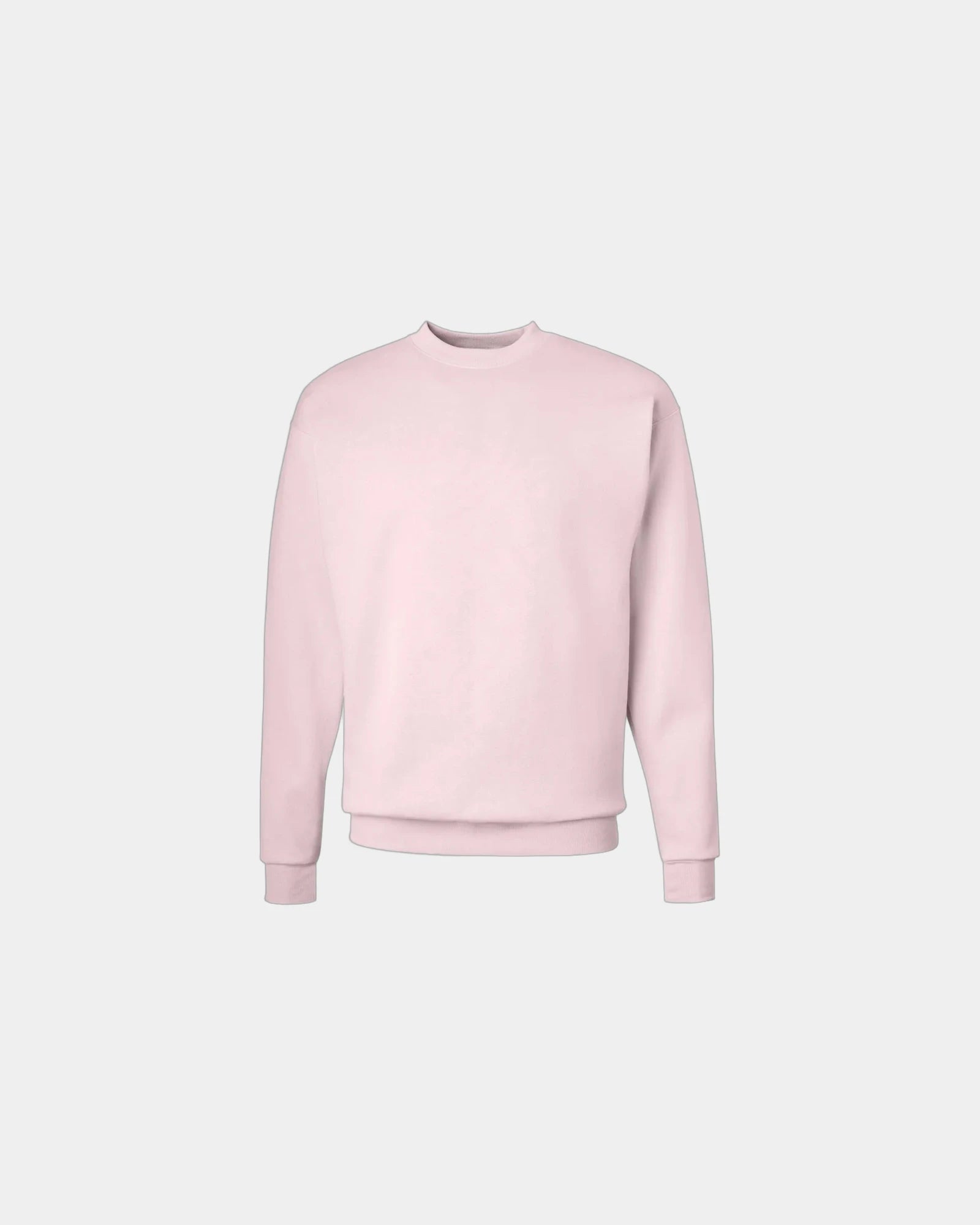 Custom midweight cotton-blend crewneck sweatshirt - Pale Pink