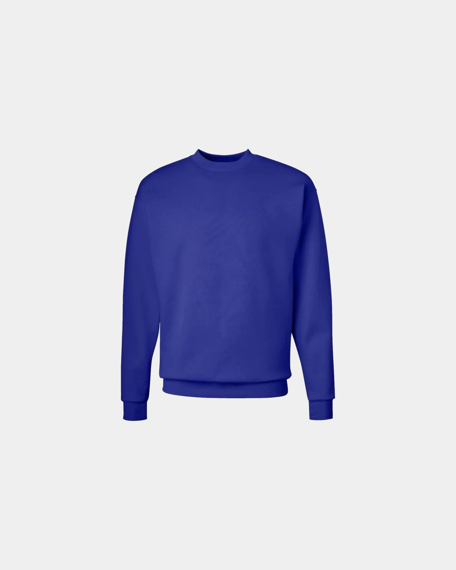 Custom midweight cotton-blend crewneck sweatshirt - Deep Royal