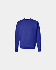Custom midweight cotton-blend crewneck sweatshirt - Deep Royal