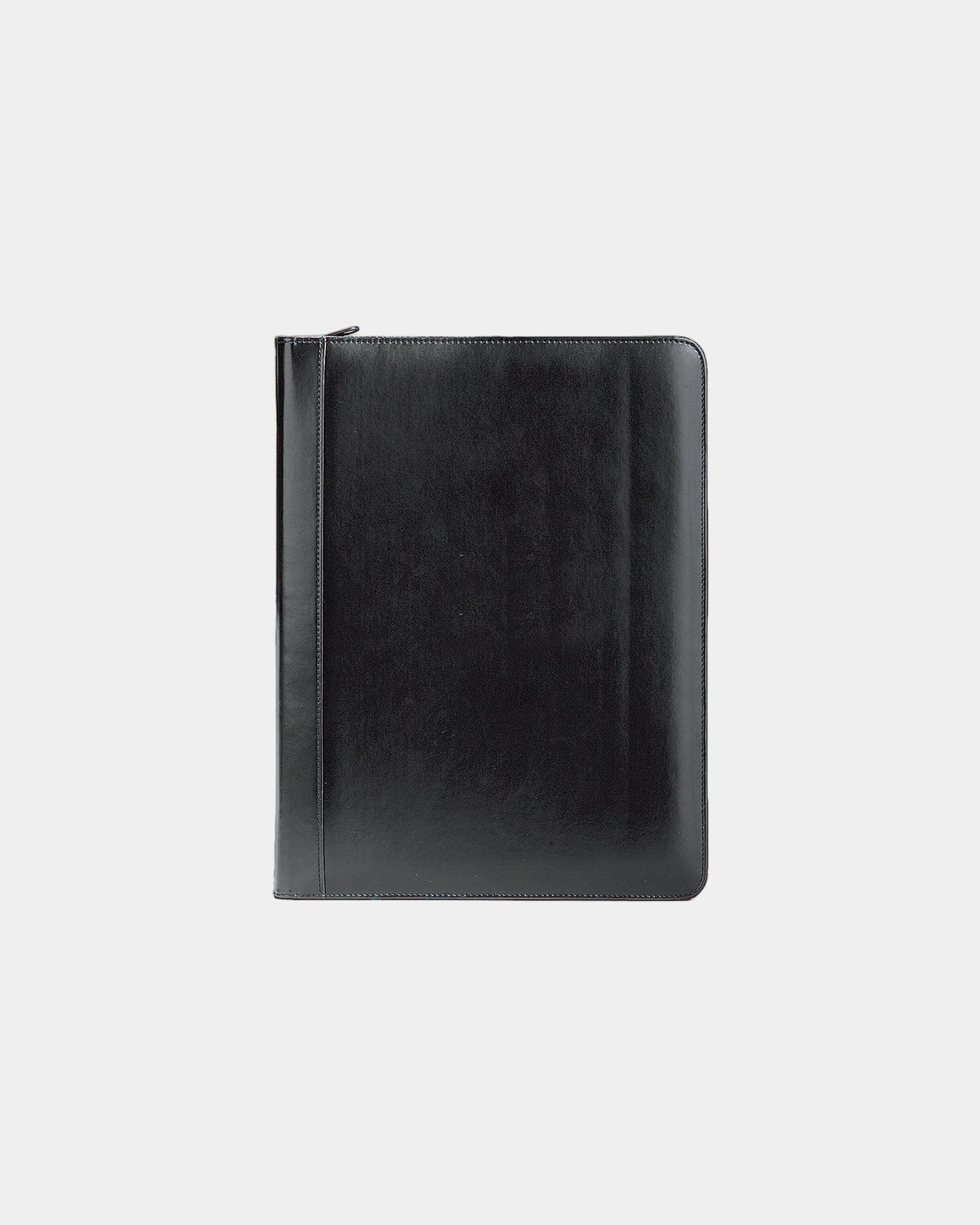 Custom vegan leather ringfolio with tablet slash pocket - Black