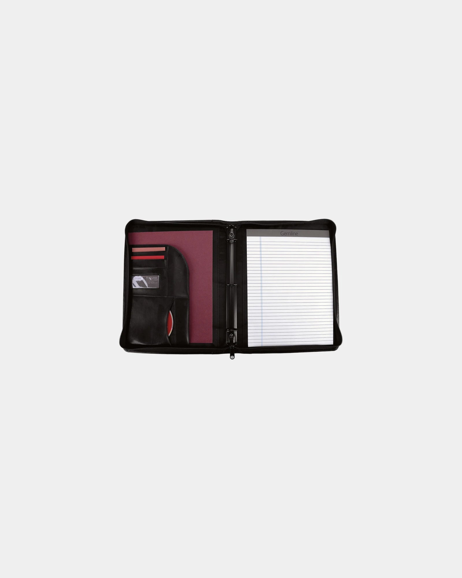 Custom vegan leather ringfolio with tablet slash pocket - 1