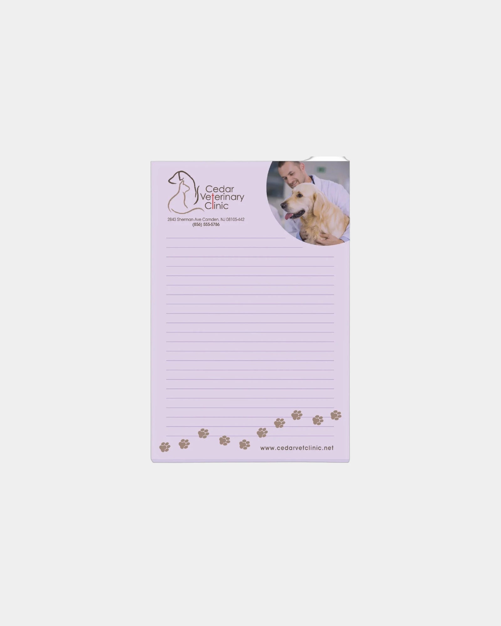 Custom FSC-certified 4" x 6" sticky note pad, 25 sheets - White