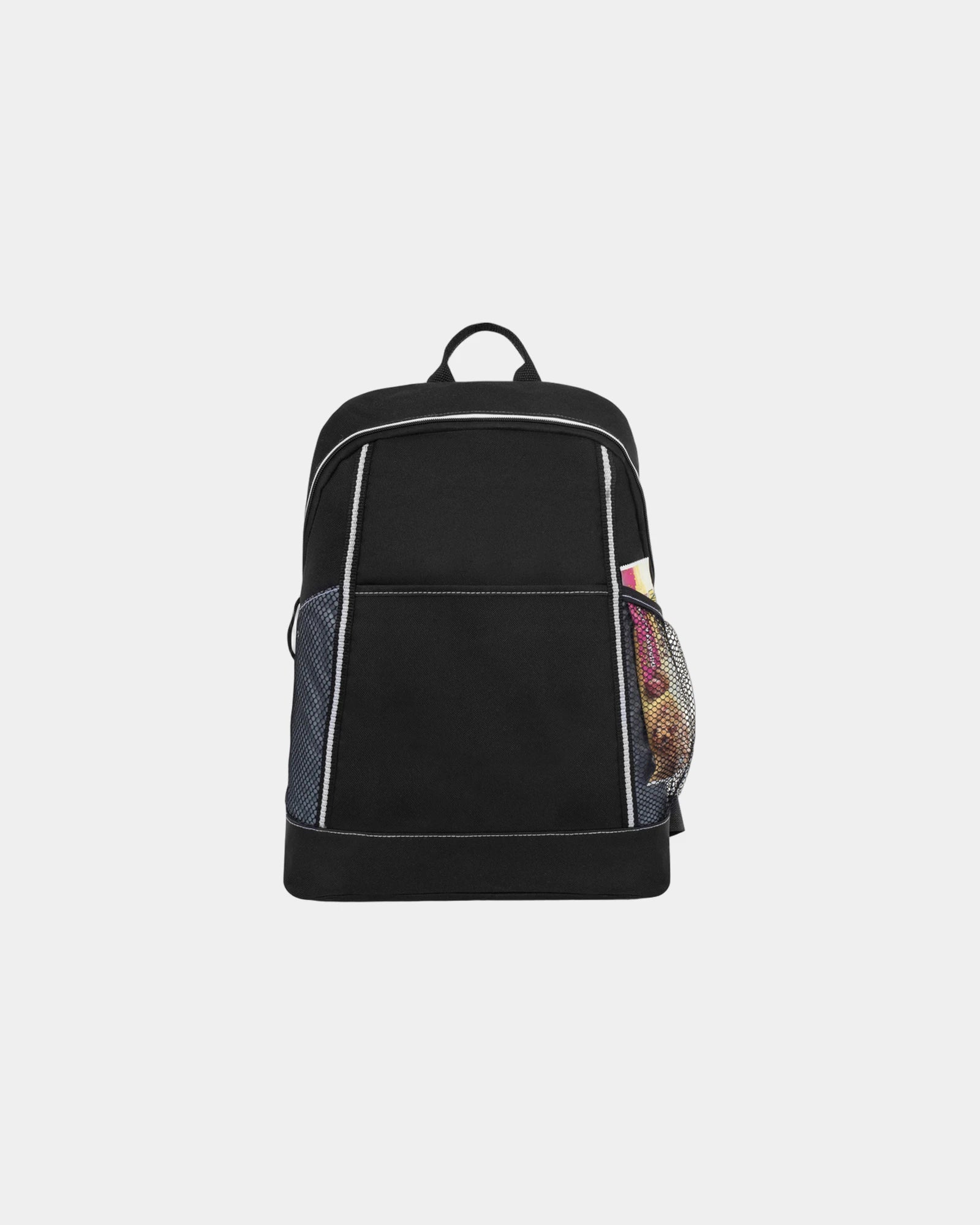 Custom polyester backpack with zippered main compartment - Seattle Grey