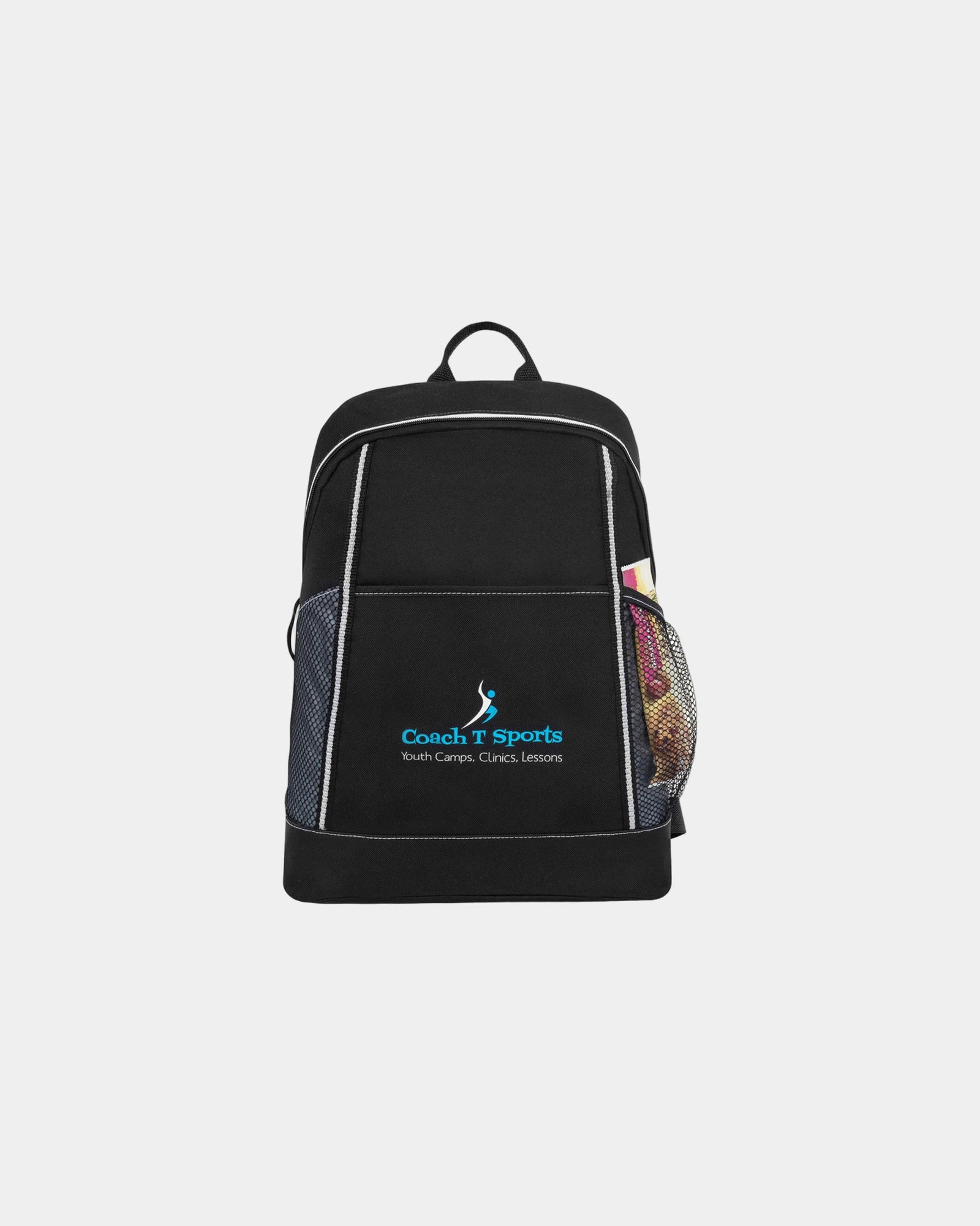 Custom polyester backpack with zippered main compartment - 4