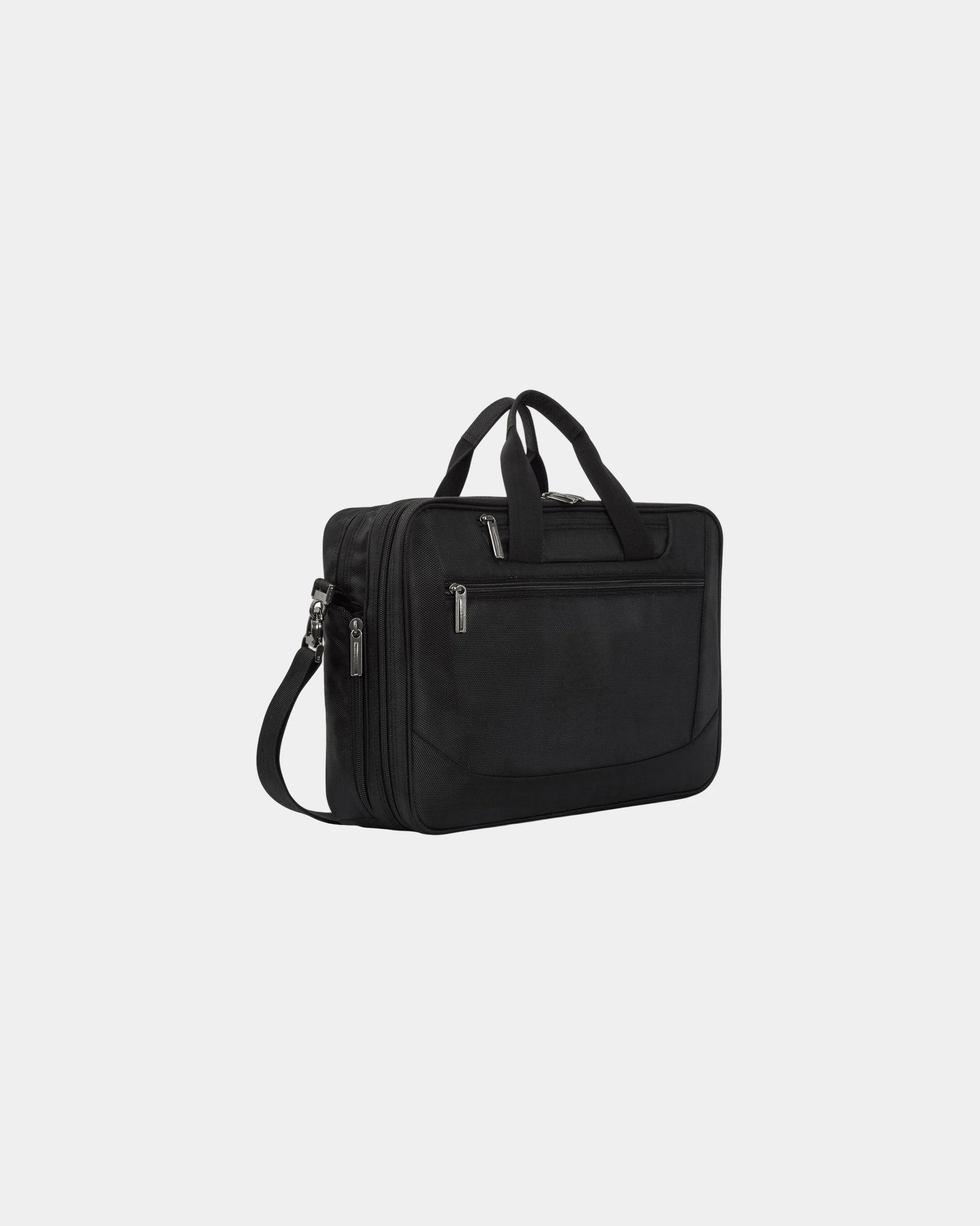 Custom polyester laptop portfolio briefcase bag - Black