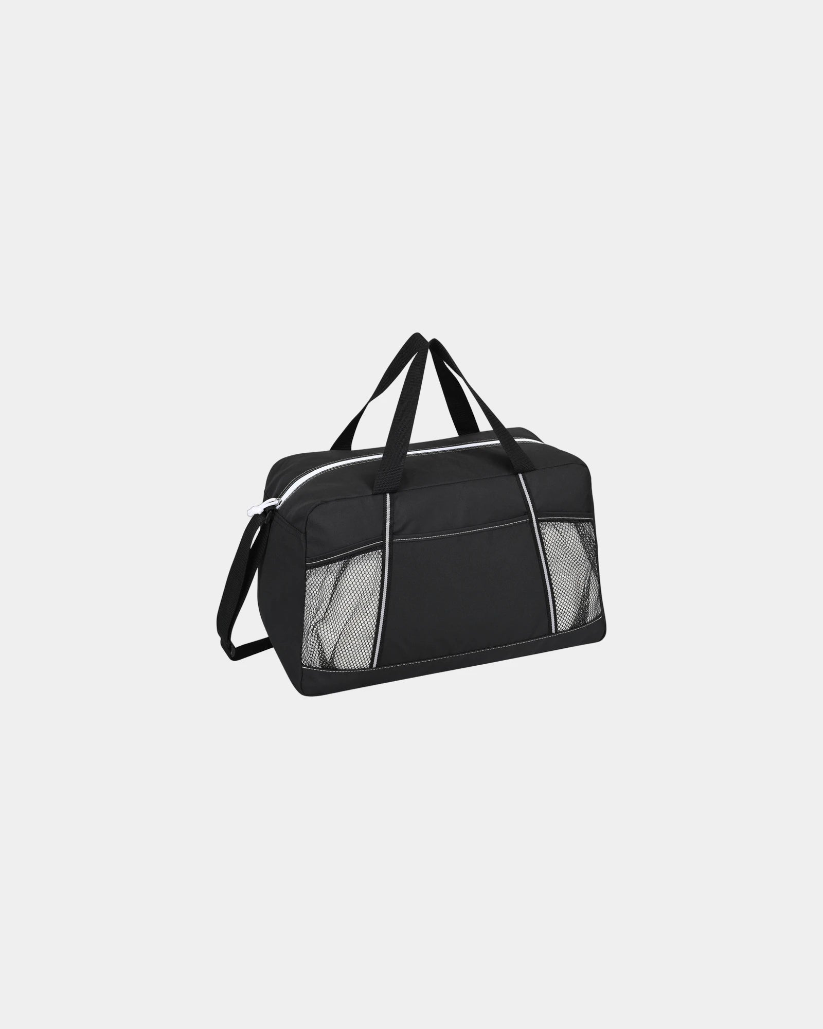 Custom 600D polyester sport duffel bag, 18" x 9" x 11" - 1