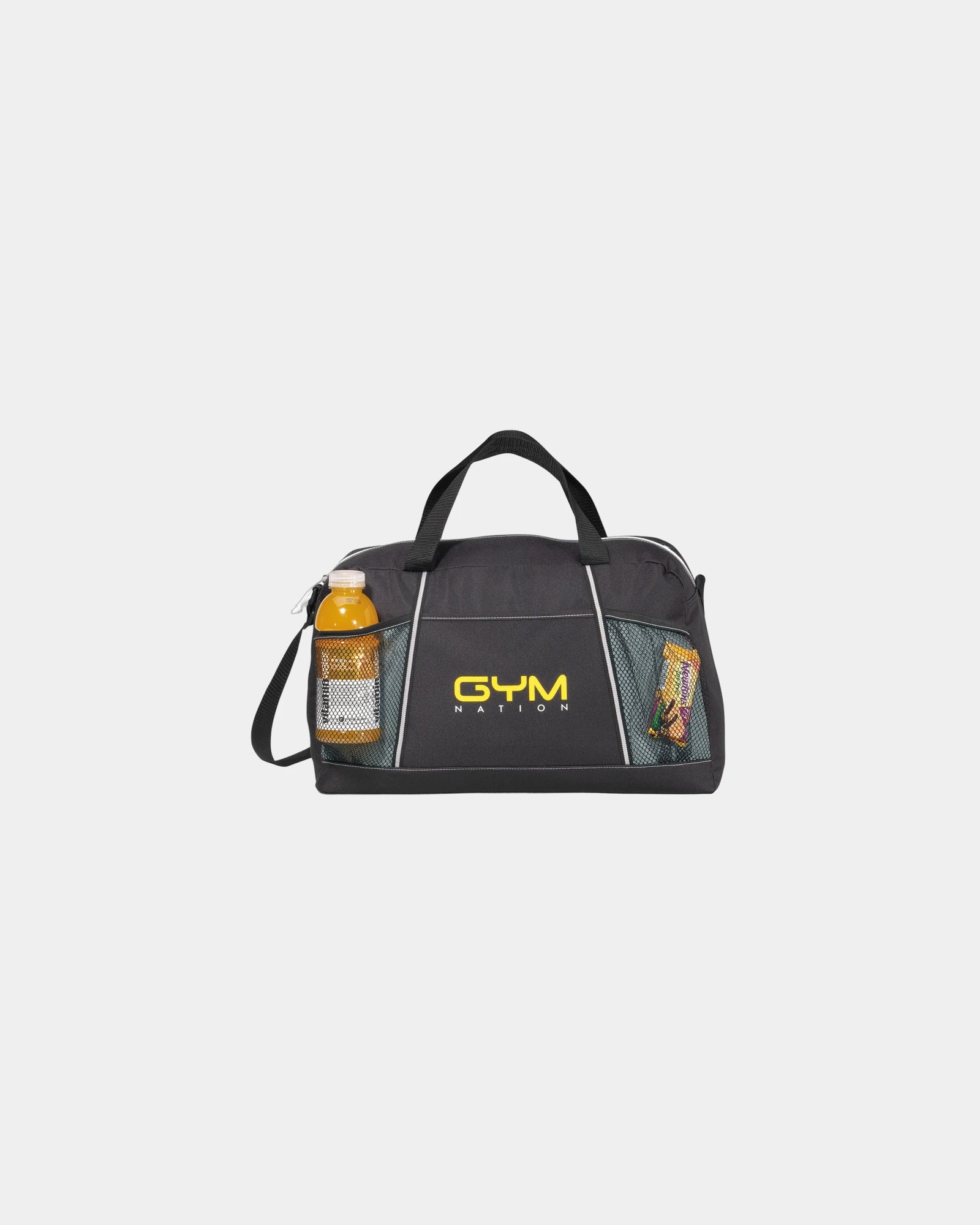 Custom 600D polyester sport duffel bag, 18" x 9" x 11" - 3