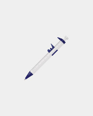 Custom ruler pen with built-in measuring scale - White-Blue