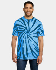 Custom tie-dye cotton tee for teams and events - Royal