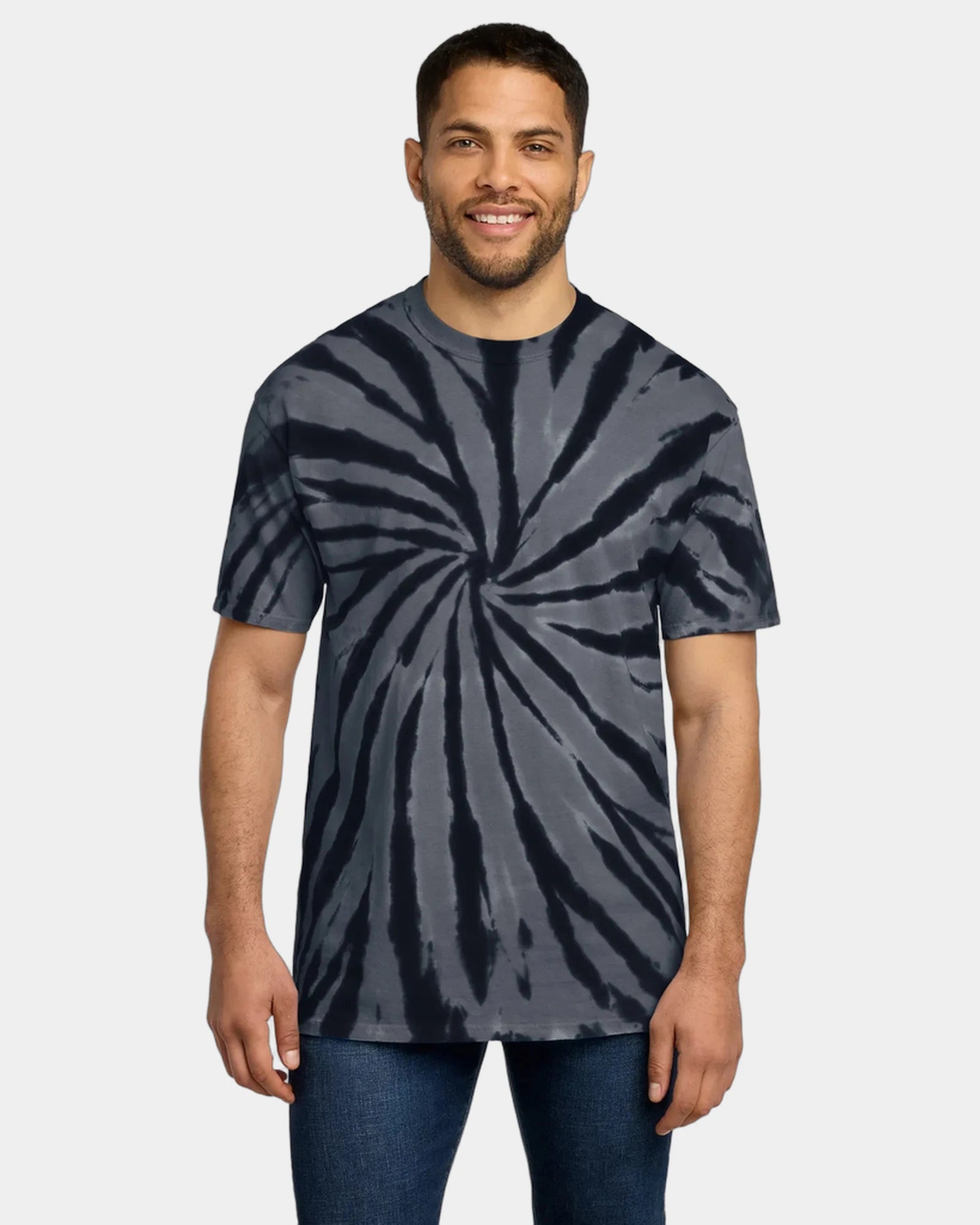 Custom tie-dye cotton tee for teams and events - Black
