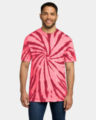 Custom tie-dye cotton tee for teams and events - Red