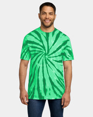 Custom tie-dye cotton tee for teams and events - Kelly