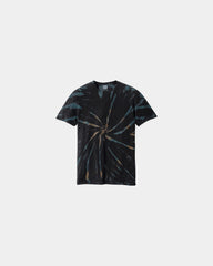 Custom tie-dye cotton tee for teams and events - Black Galaxy Spiral