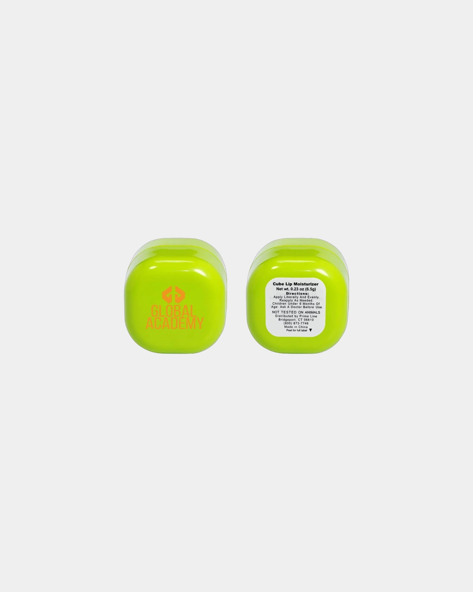 Custom vanilla cube lip balm moisturizer, ABS plastic - Green-Lime