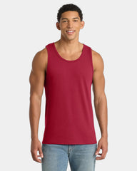 Custom cotton tank top for company events and teams - Red