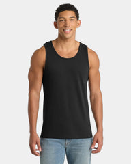 Custom cotton tank top for company events and teams - Jet Black