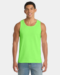 Custom cotton tank top for company events and teams - Neon Green