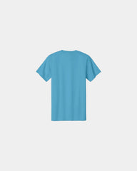 Custom heavyweight cotton essential T-shirt 6.1 oz - Aquatic Blue