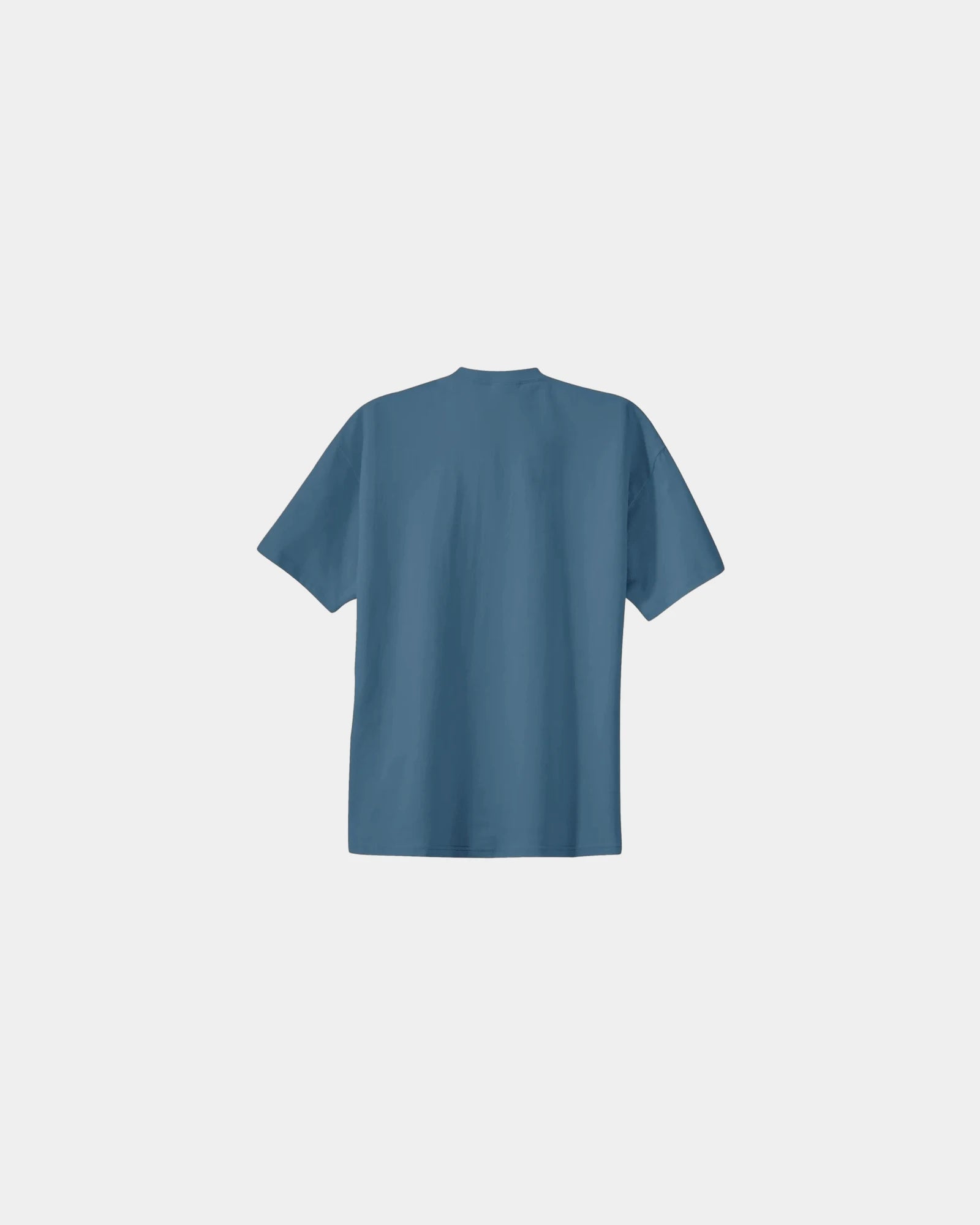 Custom heavyweight cotton essential T-shirt 6.1 oz - Colonial Blue