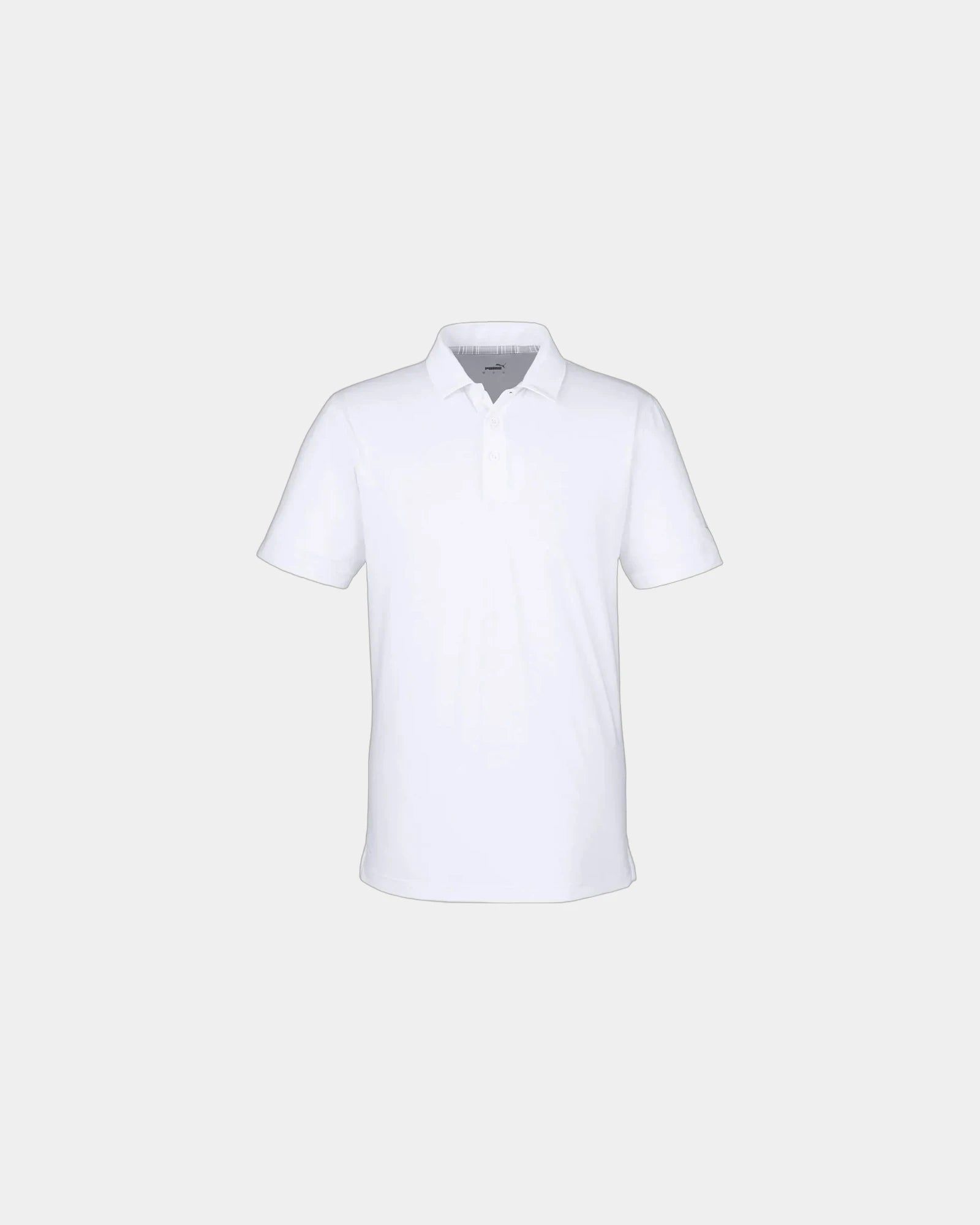 Custom moisture-wicking men's polo with UPF 30+ protection - Bright White