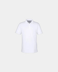 Custom moisture-wicking men's polo with UPF 30+ protection - Bright White