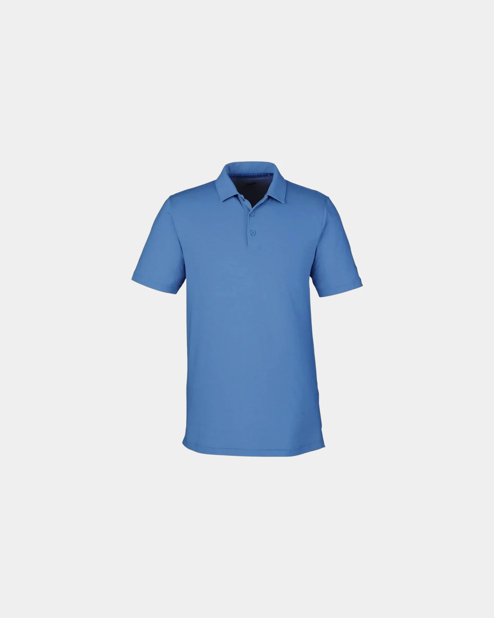 Custom moisture-wicking men's polo with UPF 30+ protection - Lake Blue