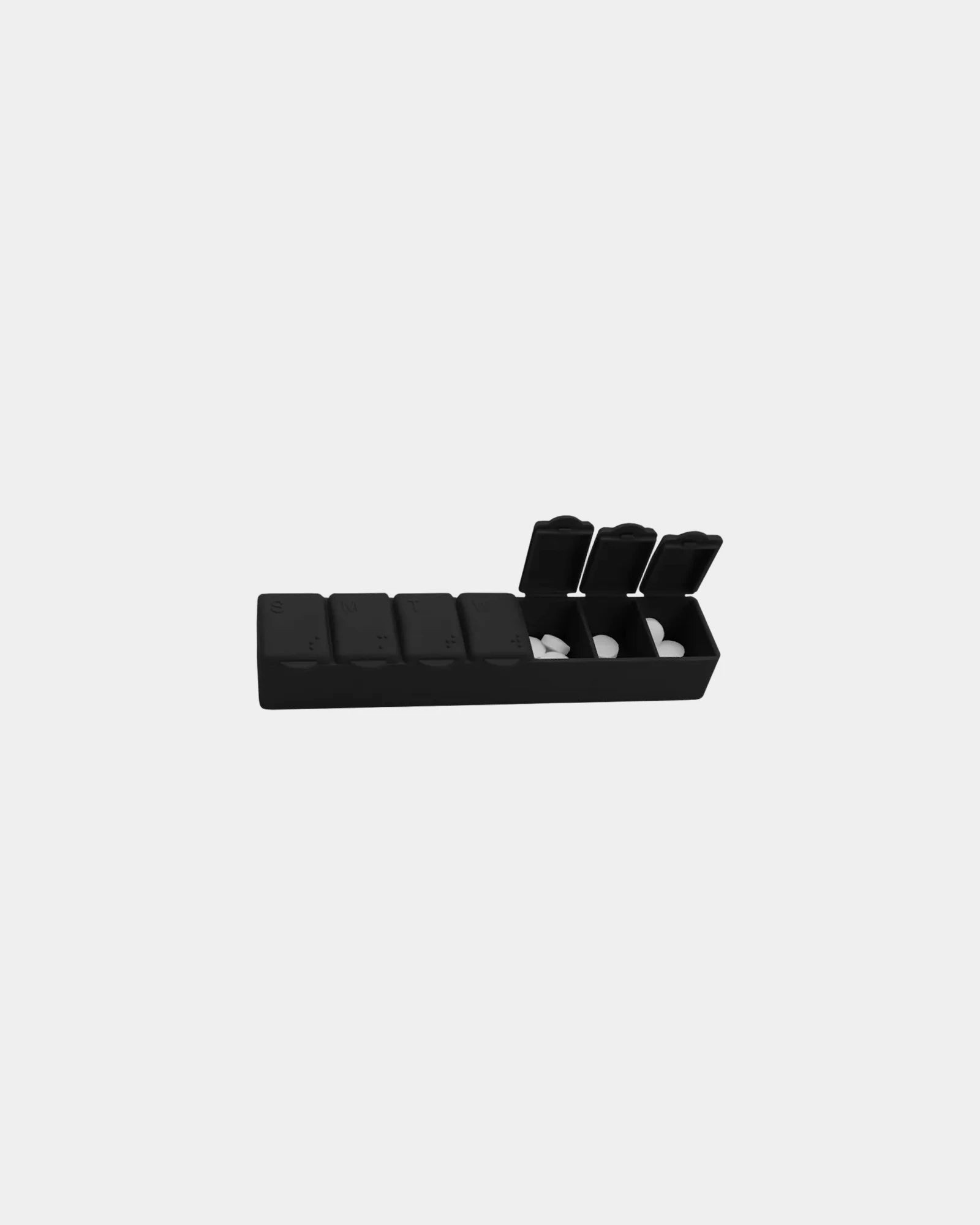 Custom polypropylene 7-day pill case organizer box - Black