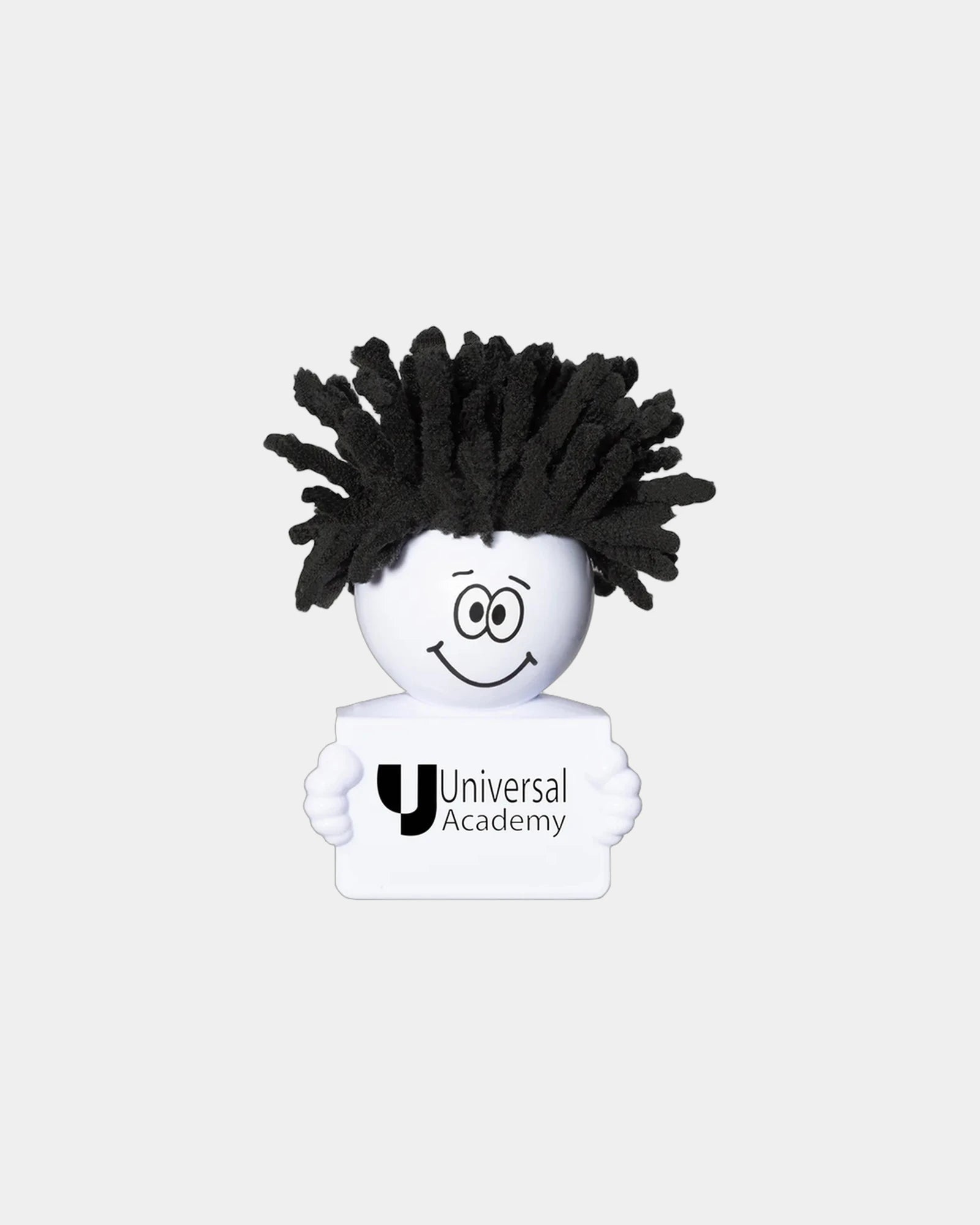 Custom ABS plastic webcam cover with cleaning hair - White
