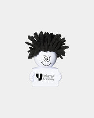 Custom ABS plastic webcam cover with cleaning hair - White