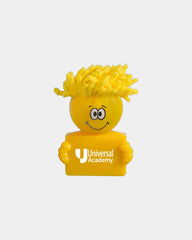 Custom ABS plastic webcam cover with cleaning hair - Yellow