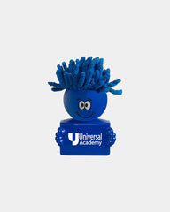 Custom ABS plastic webcam cover with cleaning hair - Blue