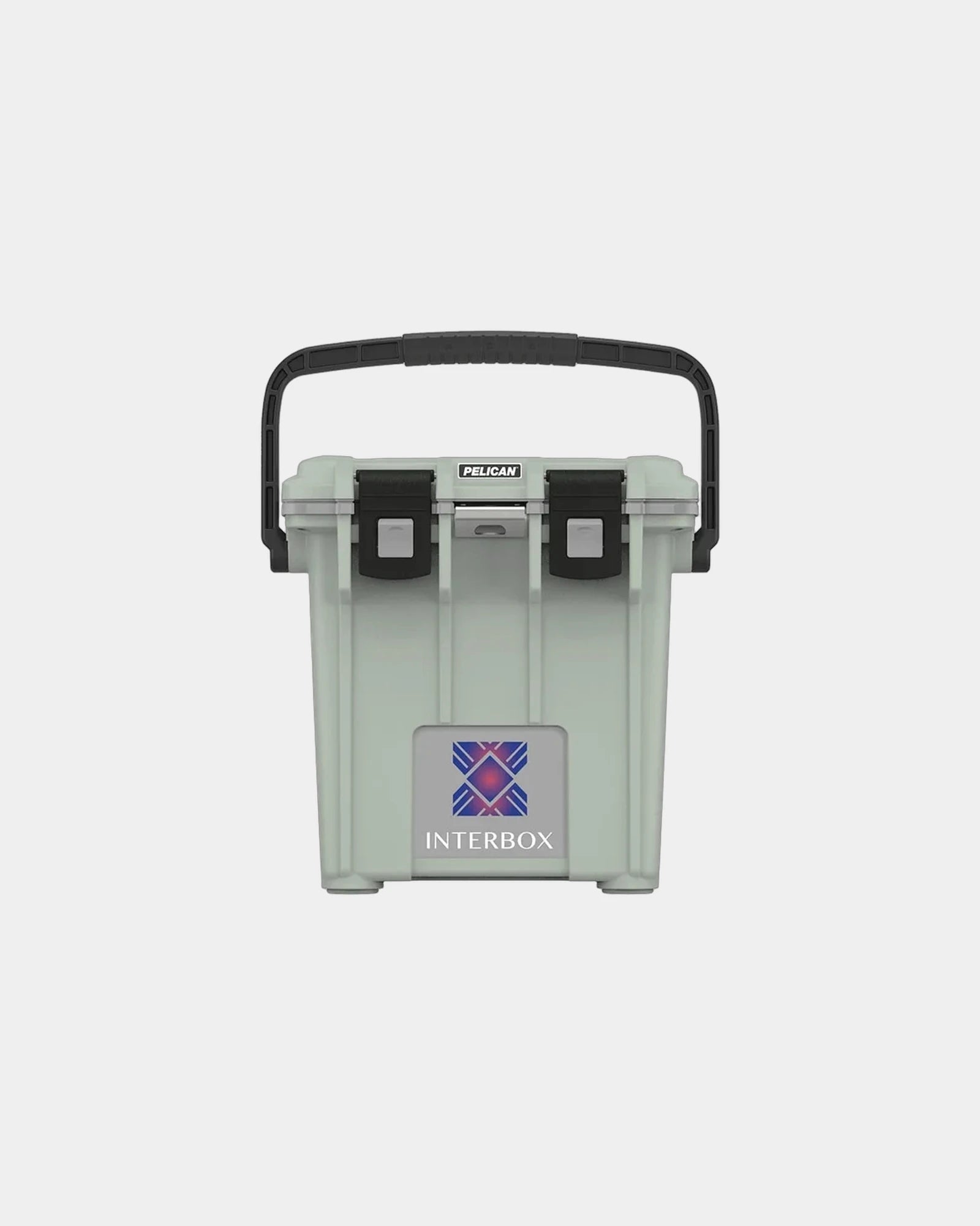 Custom insulated 20-qt cooler with lock hasp opener - Light Green