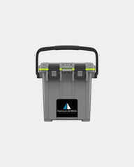 Custom insulated 20-qt cooler with lock hasp opener - Smoke