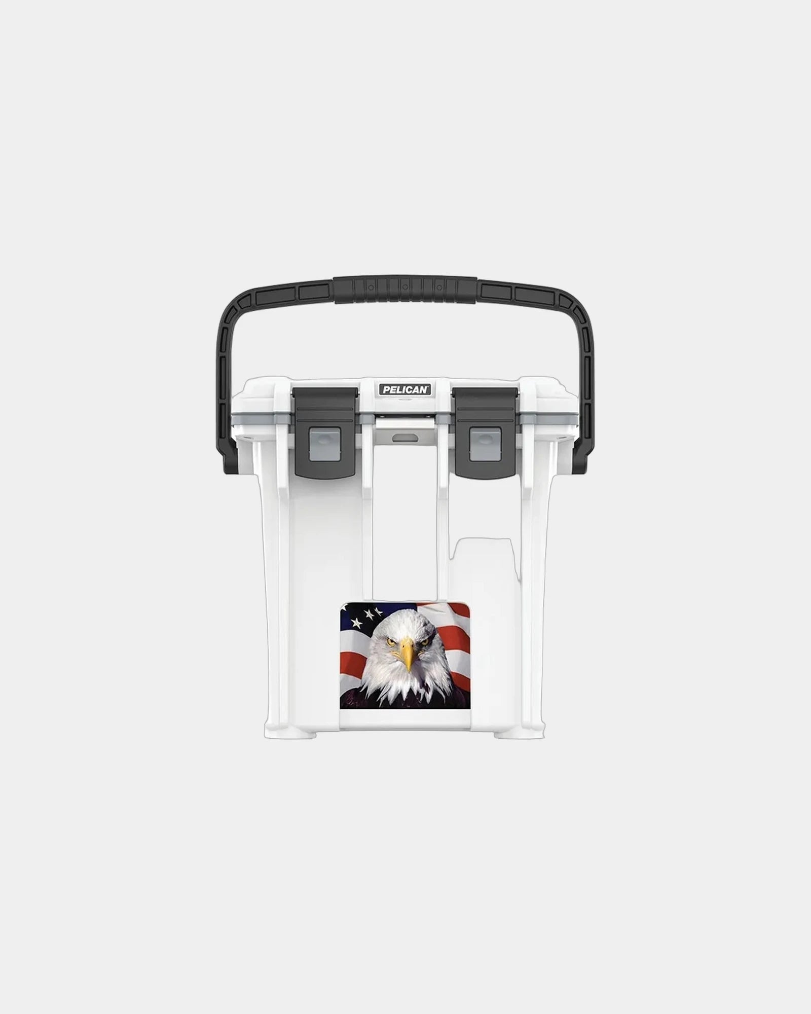 Custom insulated 20-qt cooler with lock hasp opener - White