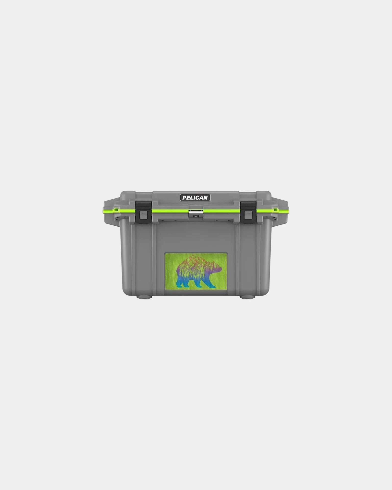 Branded insulated 70-qt cooler with fish scale lid - Smoke
