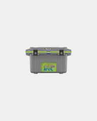Branded insulated 70-qt cooler with fish scale lid - Smoke