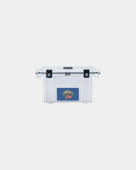 Branded insulated 70-qt cooler with fish scale lid - White