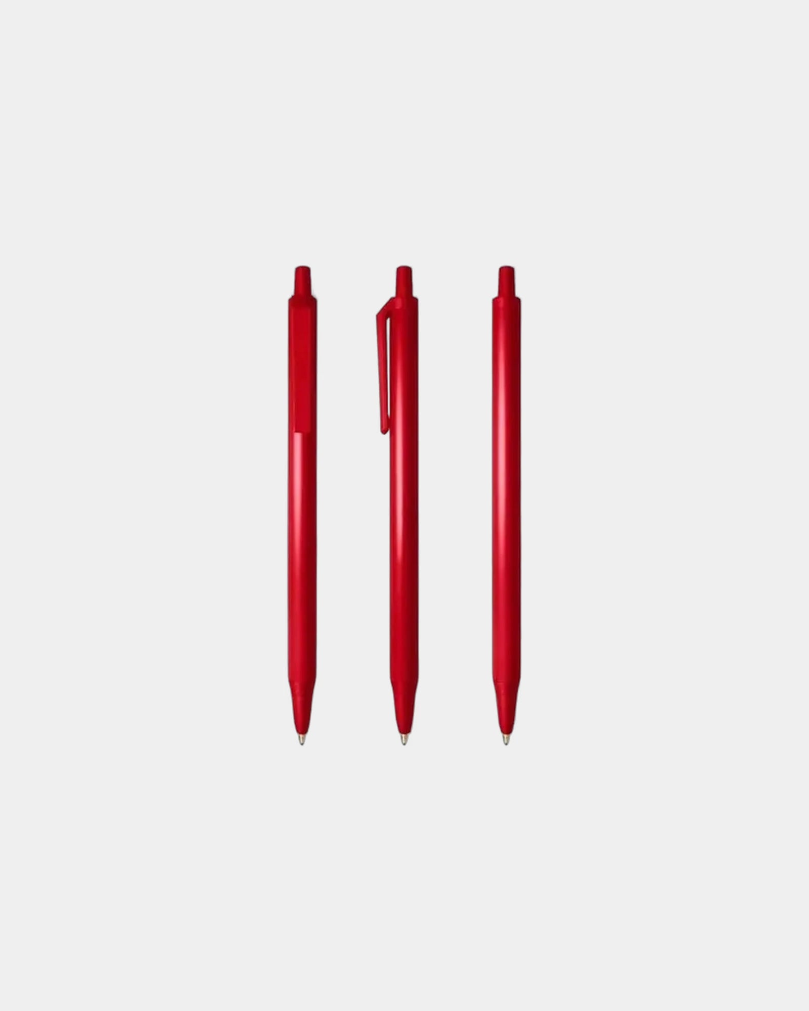 Custom retractable ballpoint pen BIC Clic Stic - Red